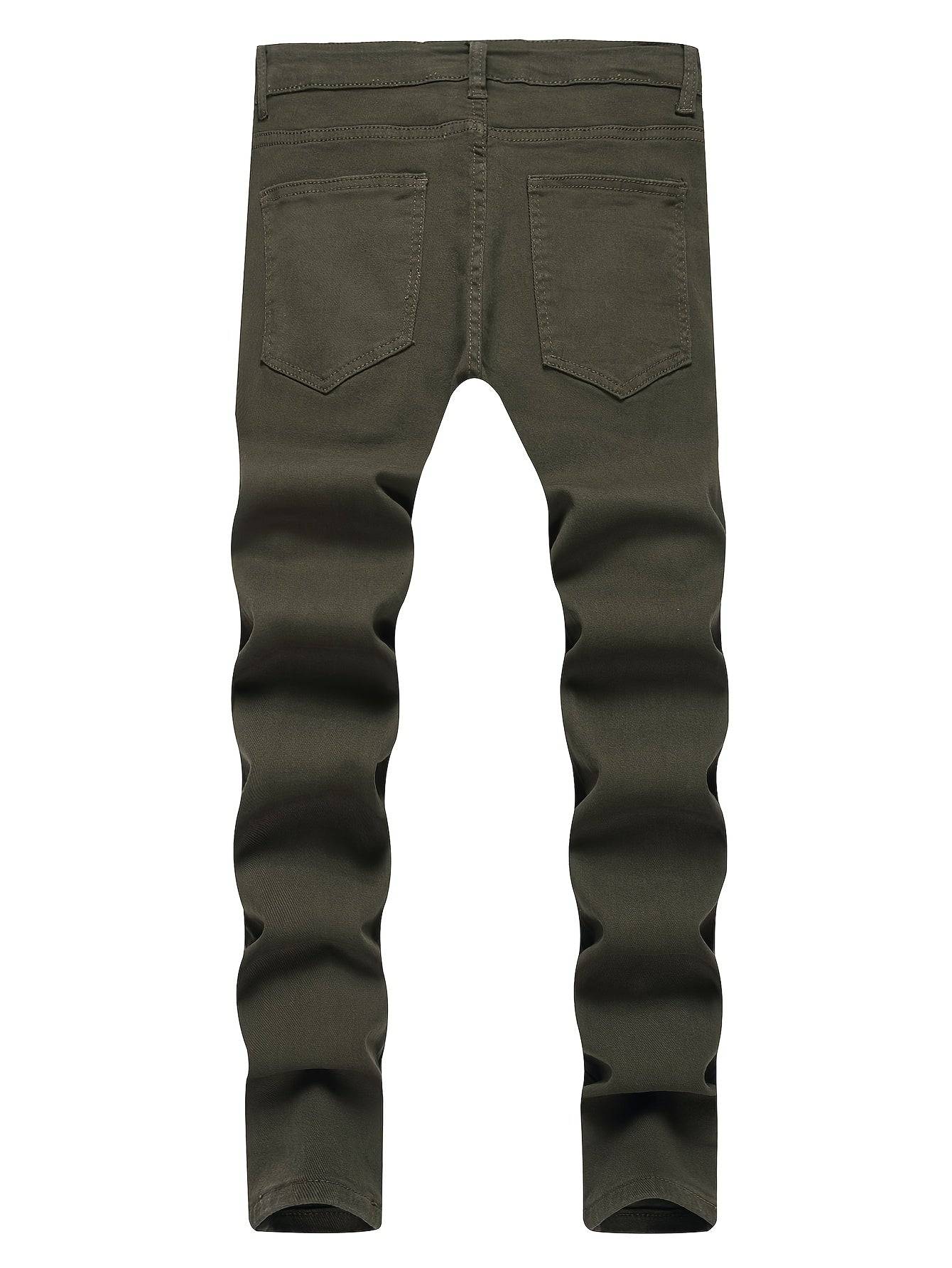 Men’s Hip-Hop Style Jeans Youth Streetwear Denim Pants with Modern Fashion Design Casual Slim Fit Trousers