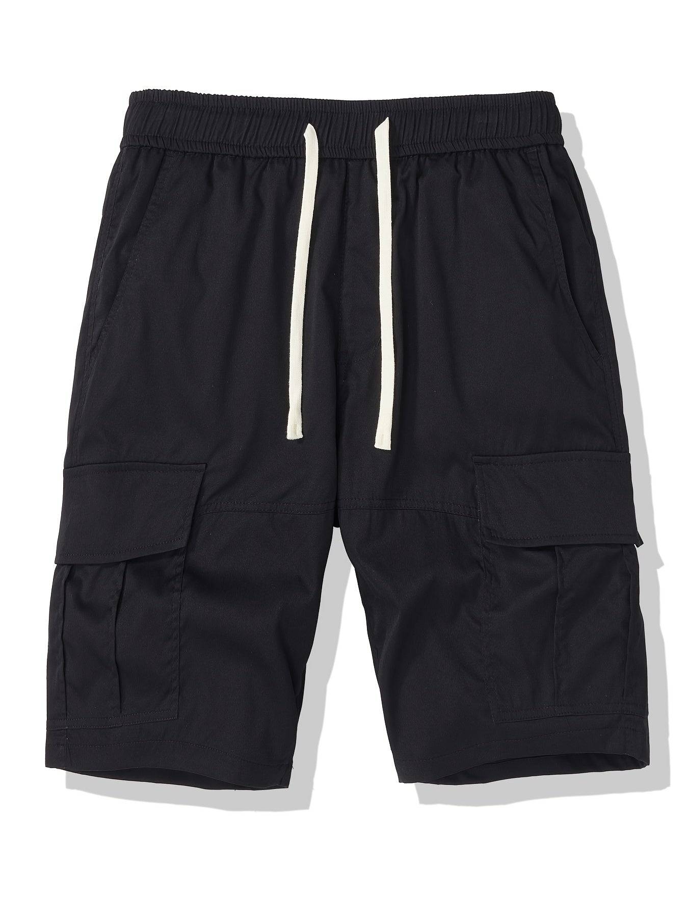 3-Pack Men’s Cargo Shorts with Adjustable Drawstring Waist & Multi Pockets, Loose Fit for Hiking & Casual Summer Wear
