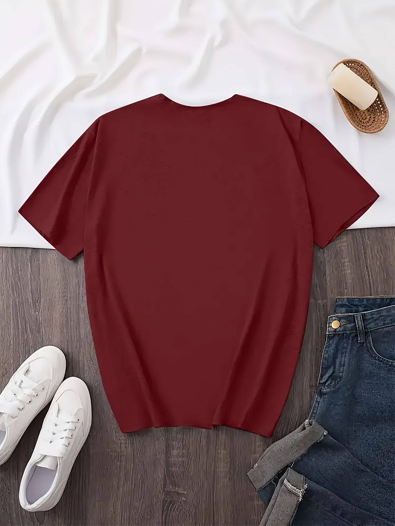 Women’s Casual T-Shirt Crew Neck Short Sleeve Top in Light Green with Inspirational Faith Print