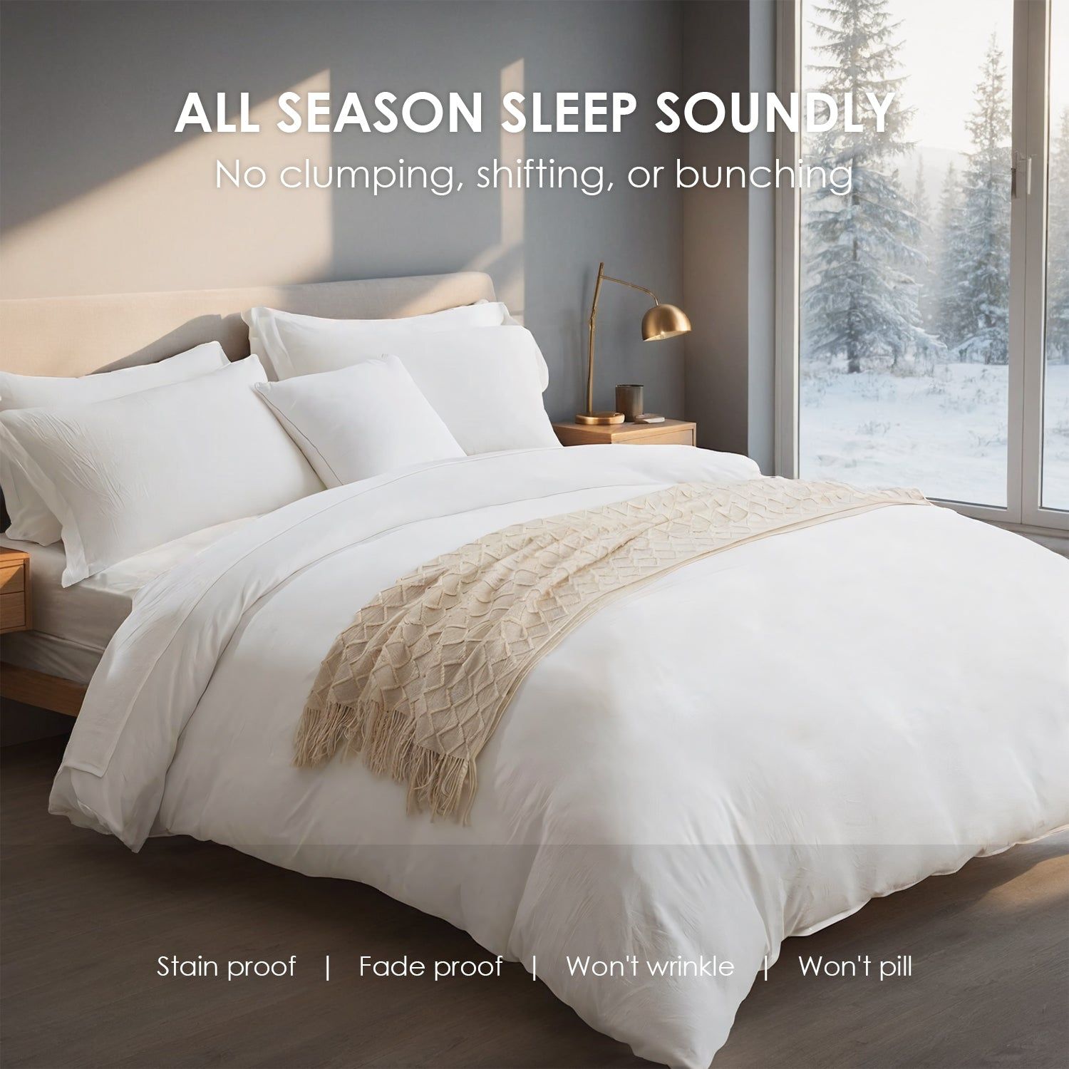 Extra Large Duvet Covers Set in White and Pink