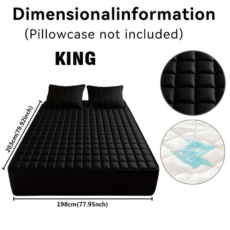 Waterproof Quilted Mattress Cover – Soft Dustproof Bedding Protector for Home, Guest Room & Hotel
