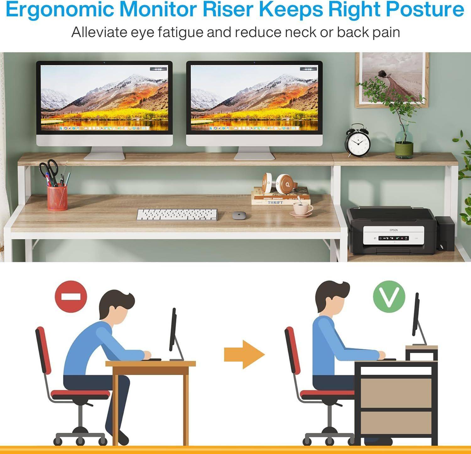 63 Inch Computer Desk With File Cabinet