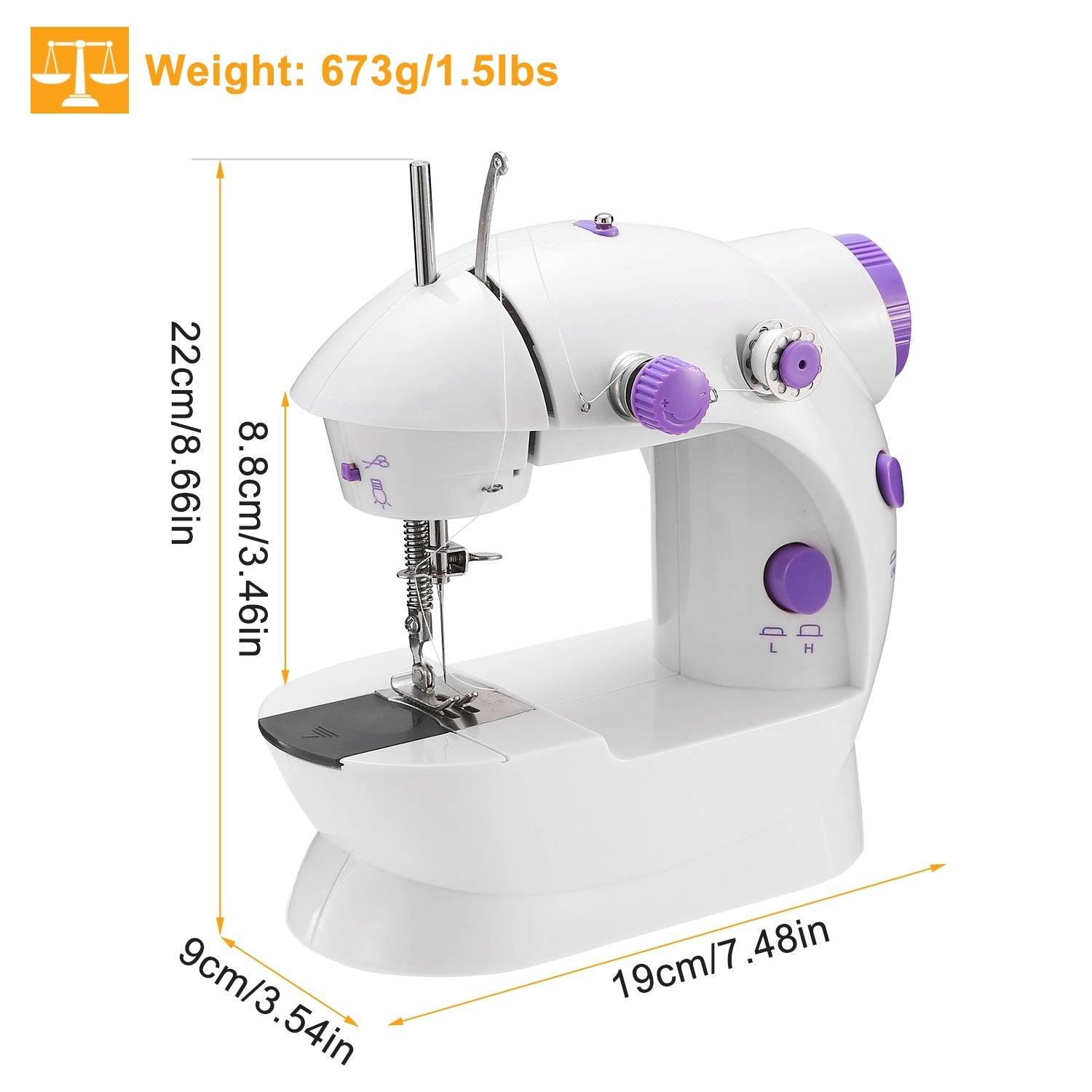 Portable Electric Sewing Machine with LED and Foot Control