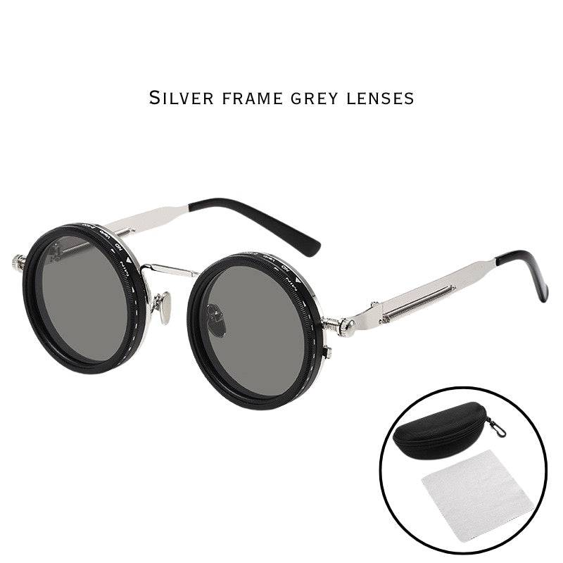 ND Dimmable Round Sunglasses Aluminum Magnesium Frame