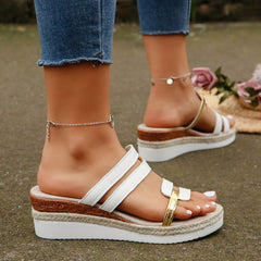 Fashion Summer Outdoor Hemp Heel Sandals - PMMNAPOLES