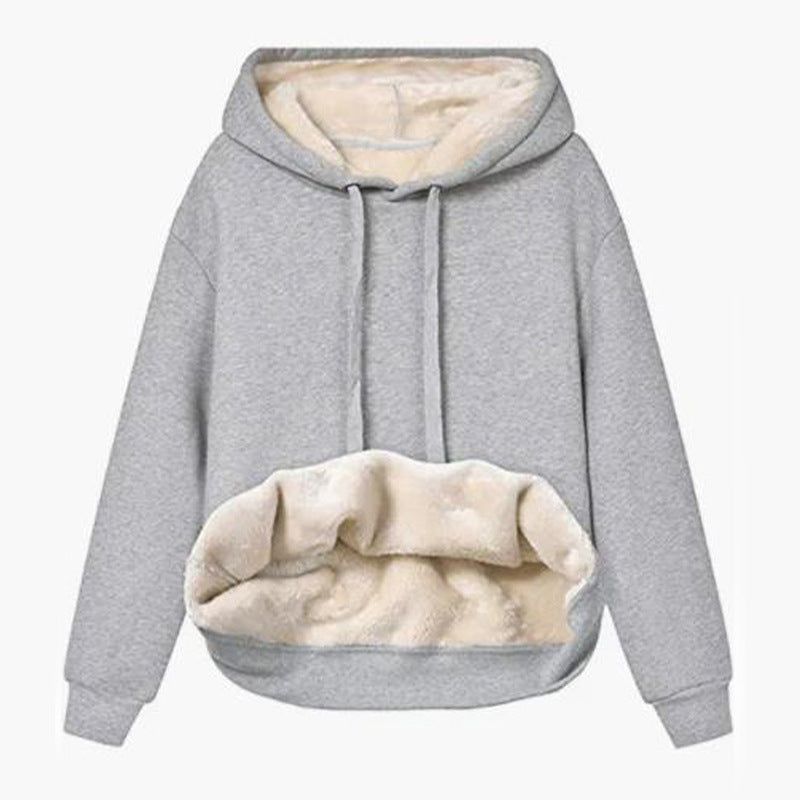 Womens Lamb Fleece Hoodies with Pockets Warm Sherpa