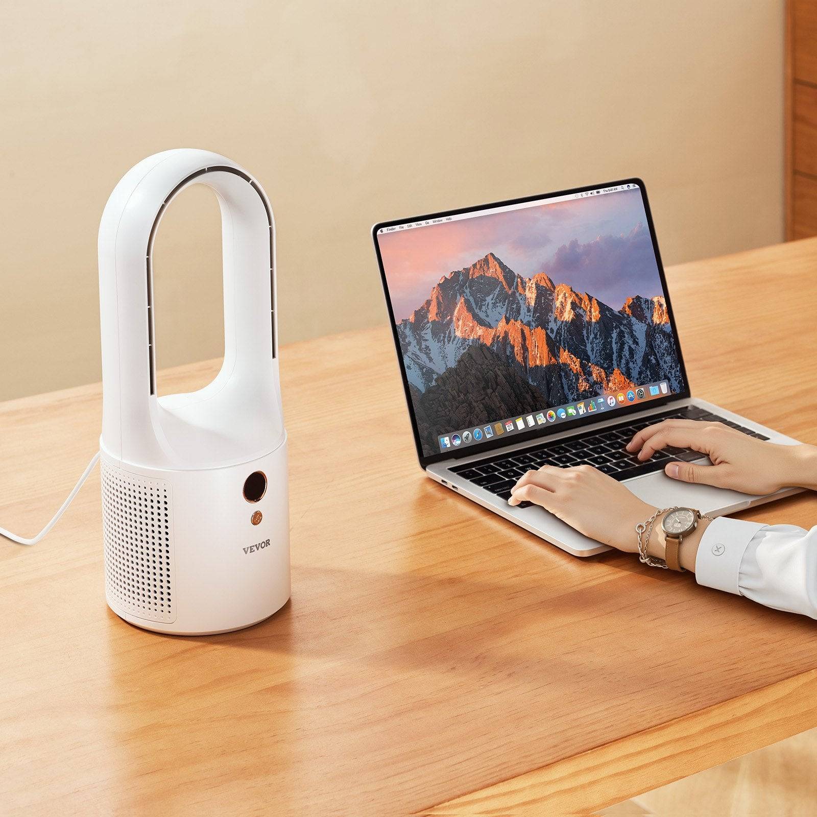 Desk Fan Portable Bladeless Quiet 6 Speed Cooling Control