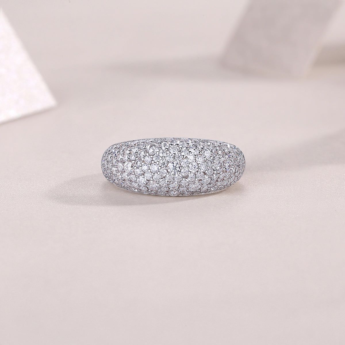 Moissanite Bezel Ring in S925 Sterling Silver