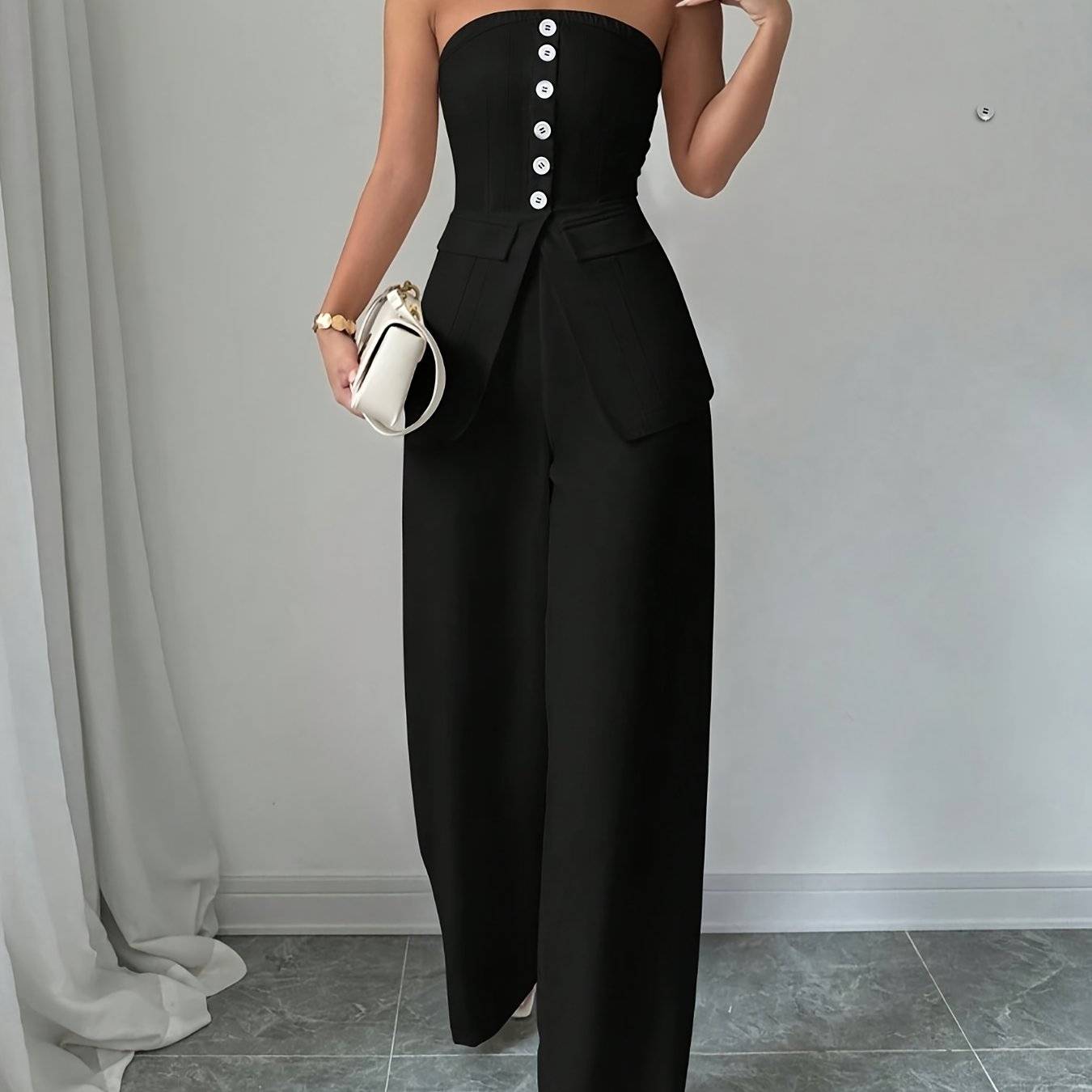 Women’s Elegant Vest Suit – Stylish 2-Piece Outfit for Spring & Summer Casual or Formal Wear