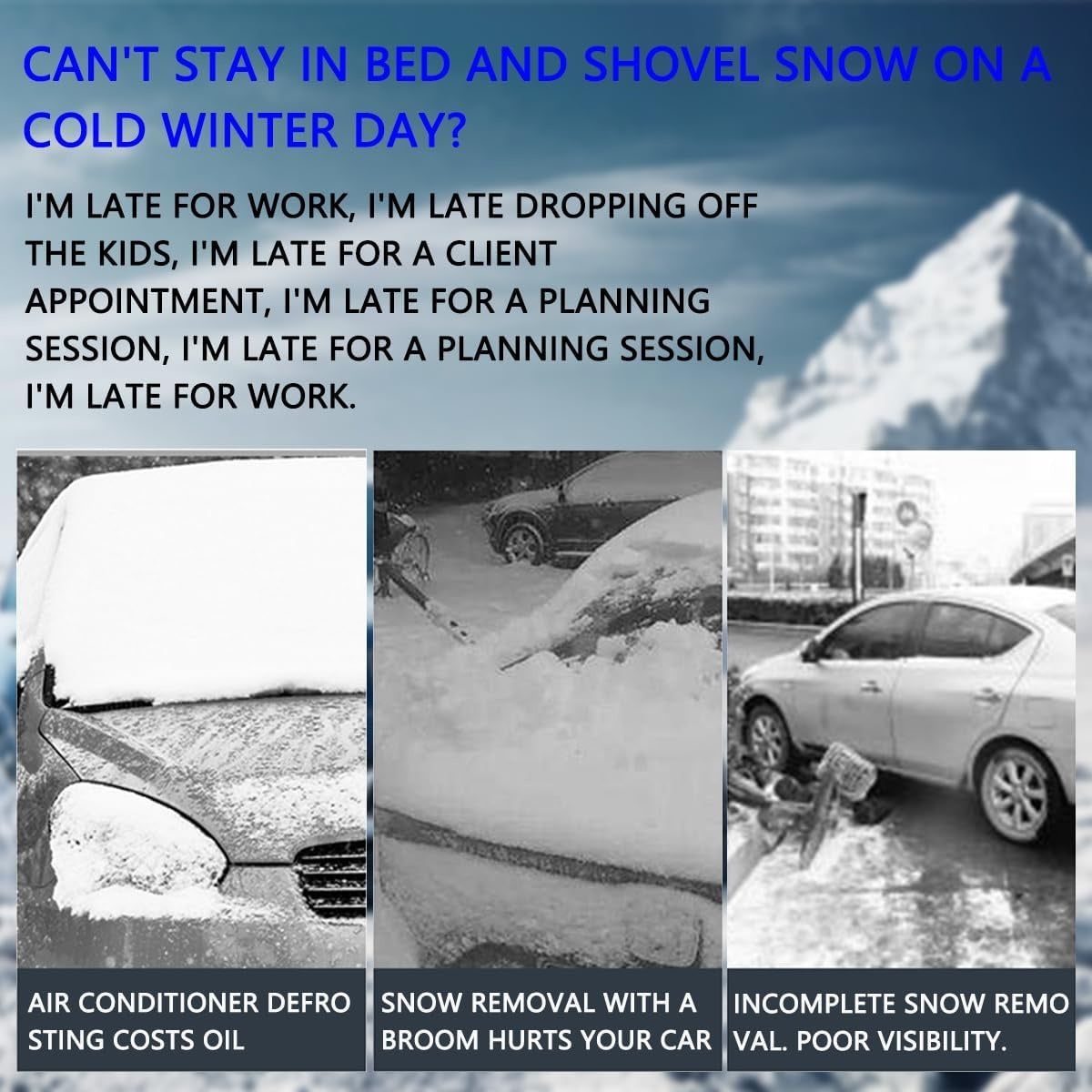 All Season Windshield Cover Snow Ice Sun Shade 215x92cm