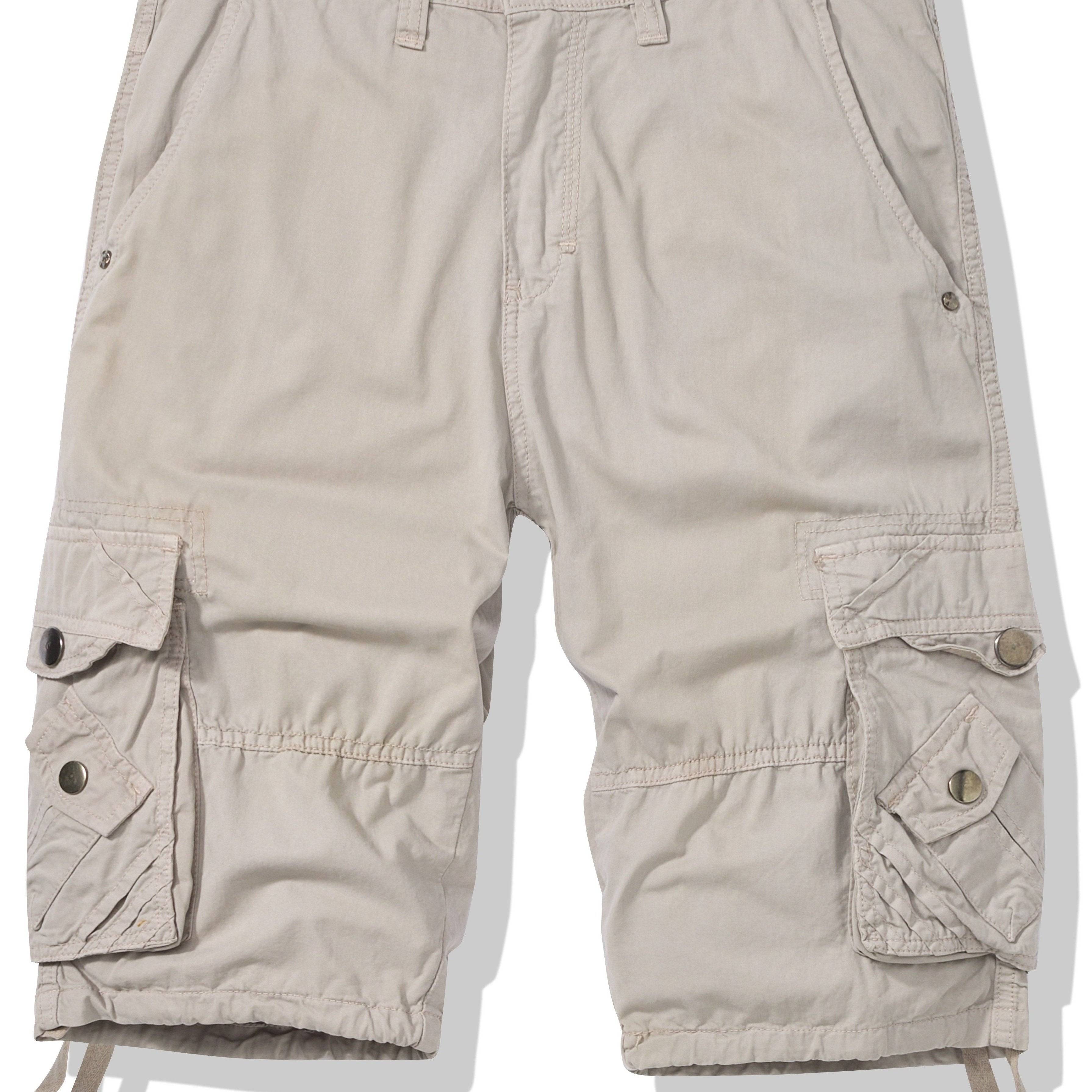 Men’s Cotton Cargo Shorts with Multi Pockets, Lightweight Bermuda Style for Summer Hiking & Outdoor Fishing