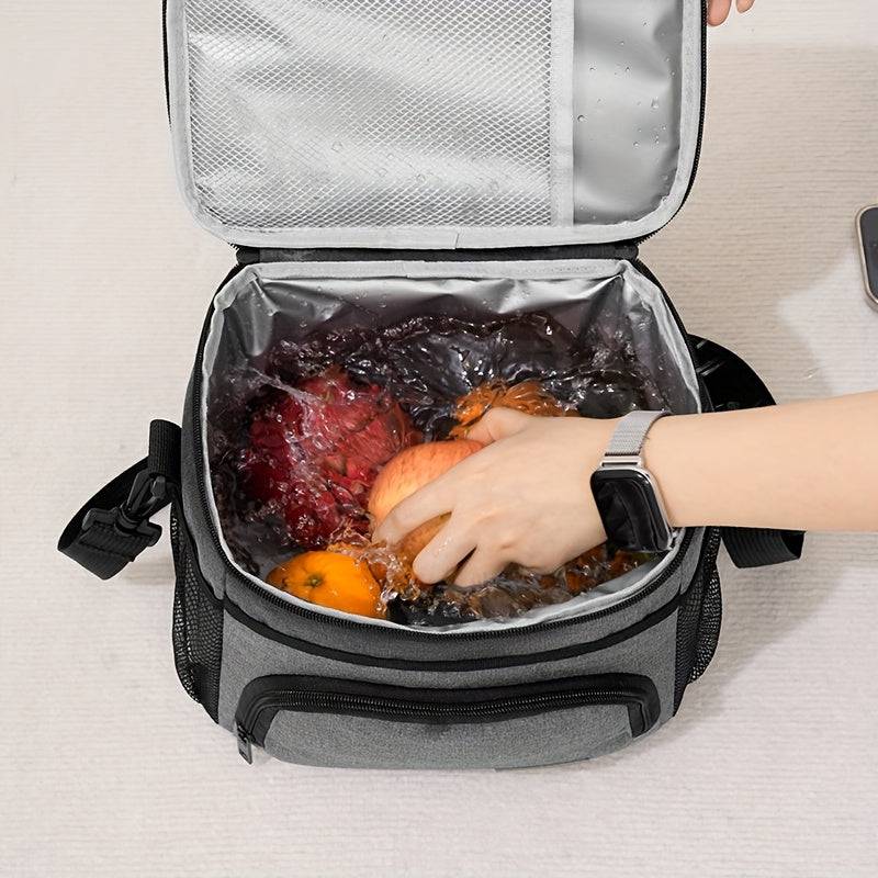 Multifunctional Insulated Lunch Bag Large Capacity, Waterproof & Leakproof with Adjustable Shoulder Strap for Office, School & Travel
