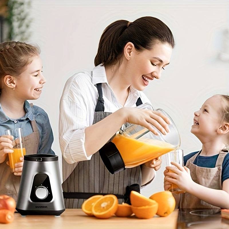 High-Speed Countertop Blender – 500-1200W Multi-Purpose Glass Jar Blender for Juices, Smoothies, Ice & More
