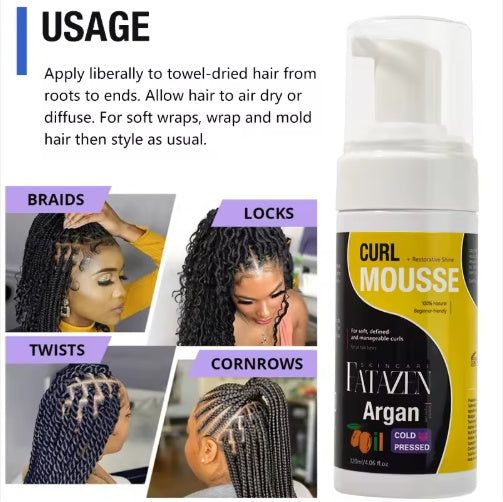 Hair Styling Mousse Strong Hold Vegan Formula