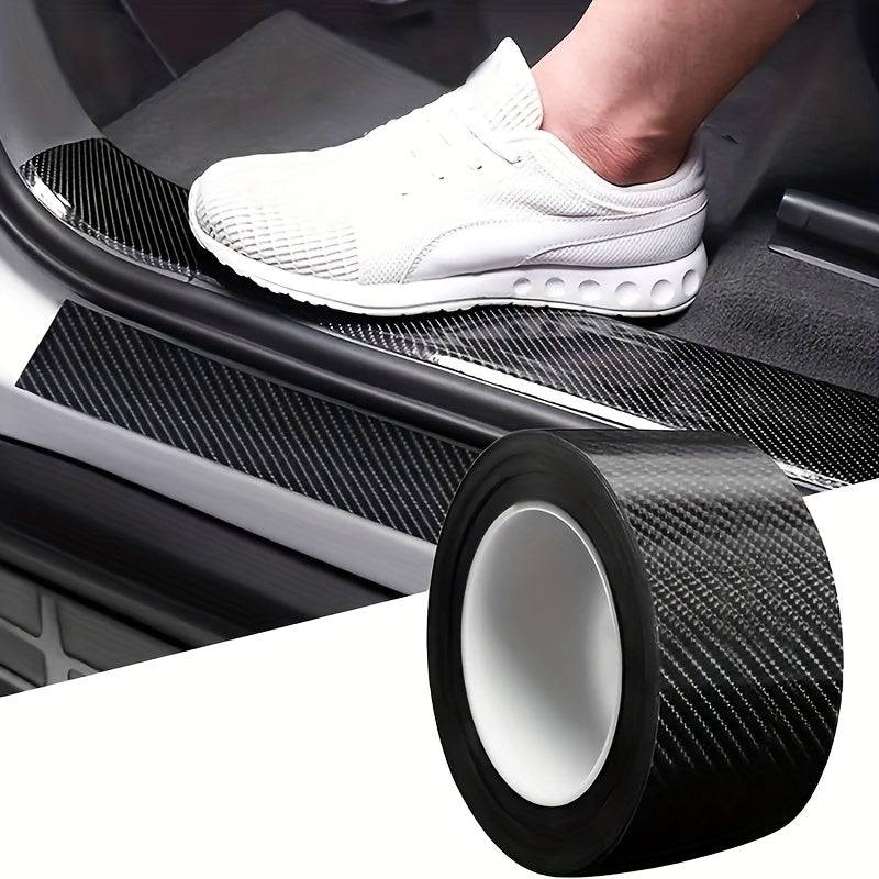 5D Carbon Fiber Car Protection Film PVC Reflective Anti-Scratch Tape for Door Edges, Thresholds, Pedals & Mirrors, Waterproof Exterior Guard