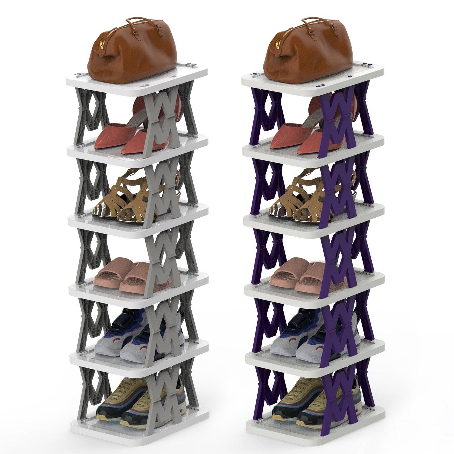Foldable Vertical Shoe Rack for Small Spaces