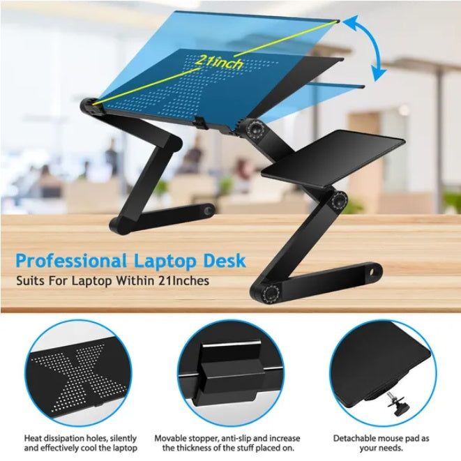 Laptop Stand for Desk Foldable Adjustable Portable Table