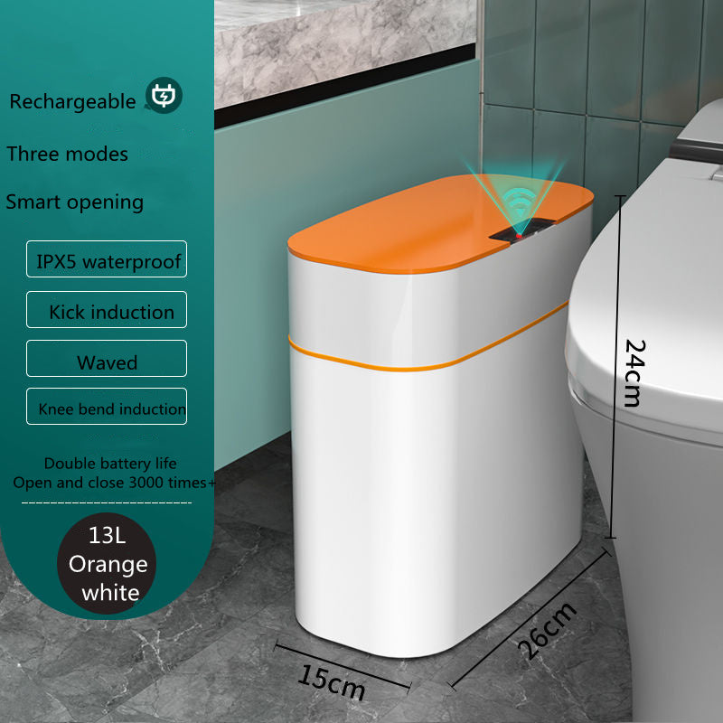 Smart Trash Can With Lid For Bedroom And Living Room Kitchen Storage Box Trash Can Induction Small Car Box Automatic Smart Dustbin Smart Trash Bin - PMMNAPOLES