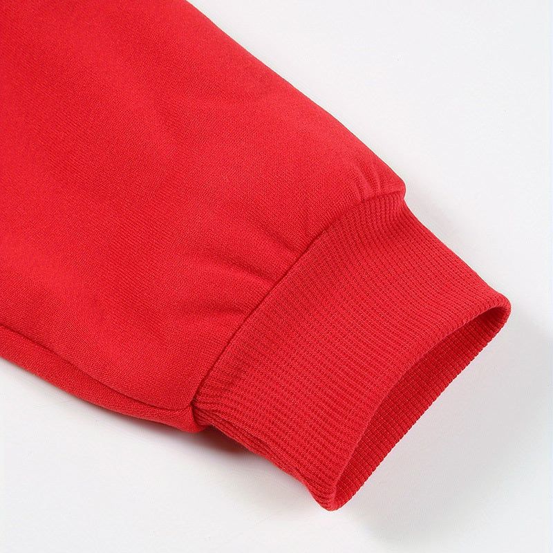 Solid Color Sweatshirts with Relaxed Pullover Fit