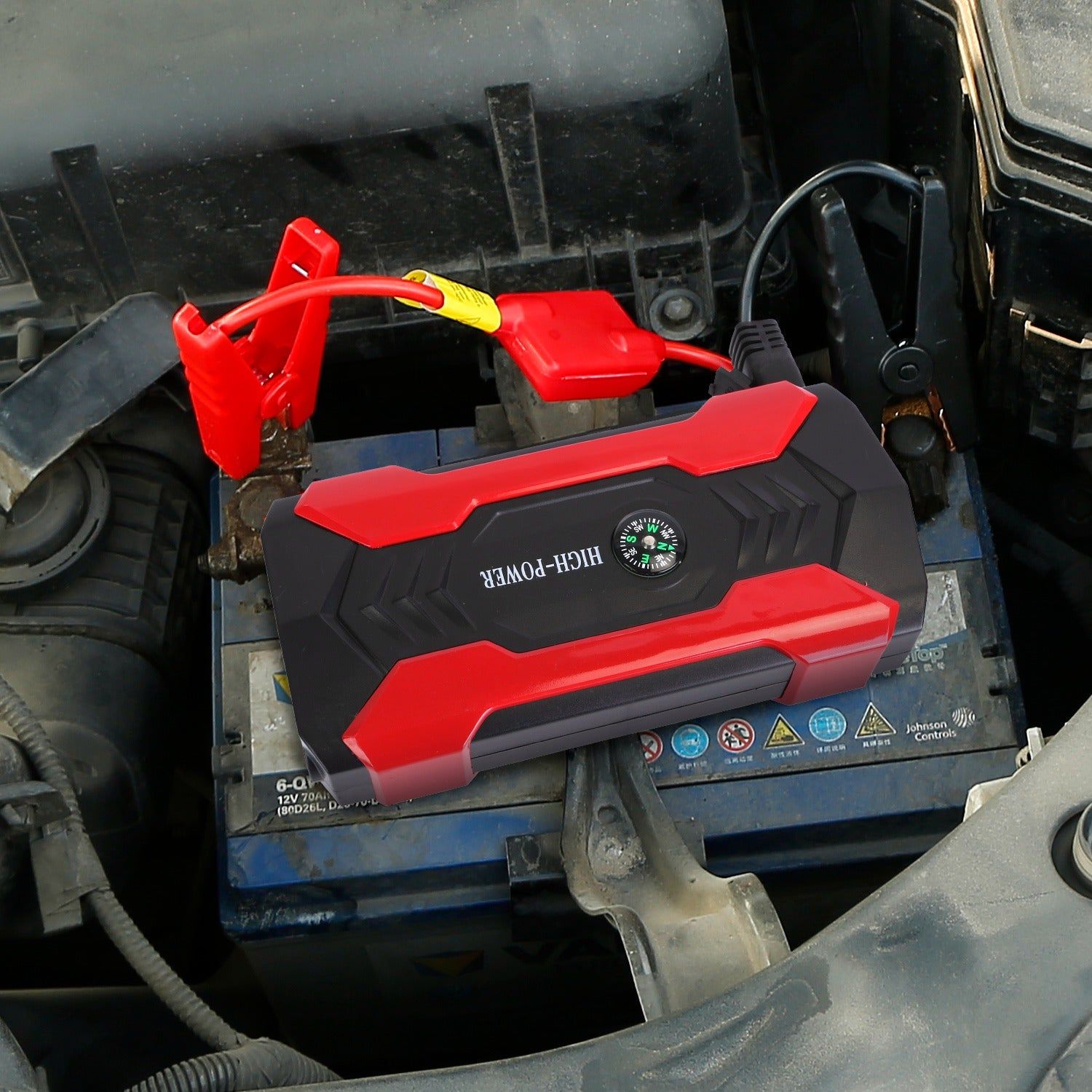 800A 28000mAh Car Jump Starter With LED And USB Power