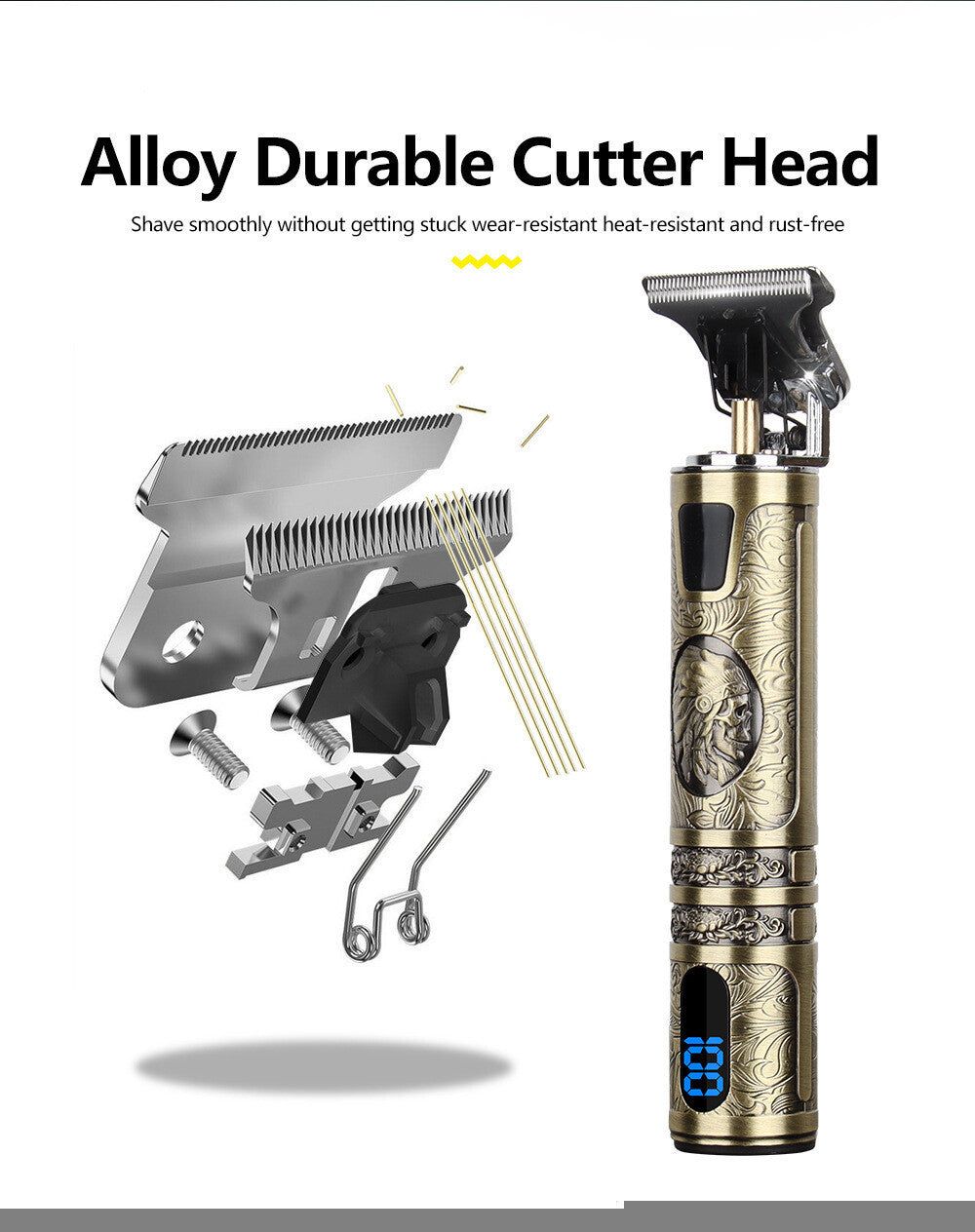 Cordless Trimmer For Men Professional Hair And Beard Kit