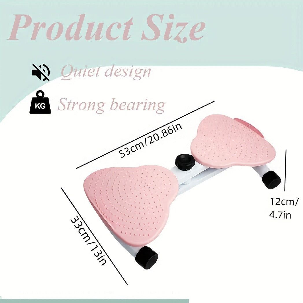 Compact Waist Twist Exercise Machine measuring 53cm x 33cm with quiet design and strong bearing, perfect for home gym use.