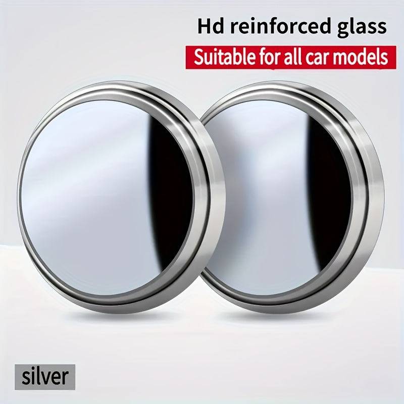 6pcs wide-angle blind spot mirrors for cars with convex lens, durable ABS, adhesive backing, improves driving safety