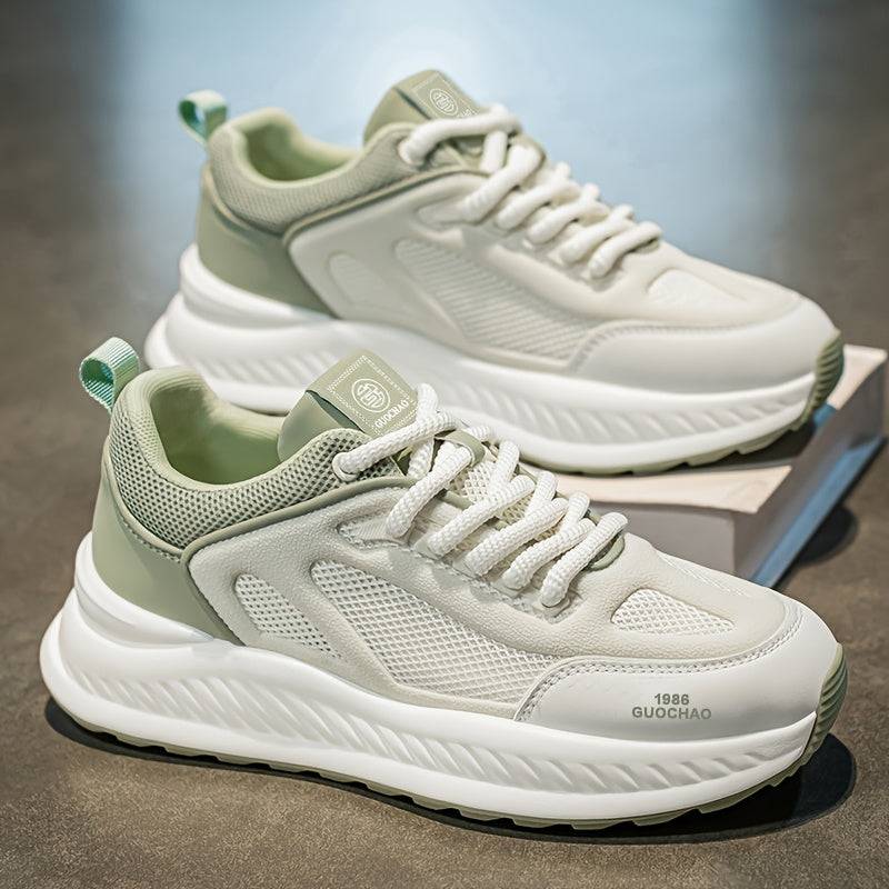 Men's lightweight plus size running shoes with non-slip sole and cushioned insole, breathable mesh upper for running, walking, and gym use in any season.