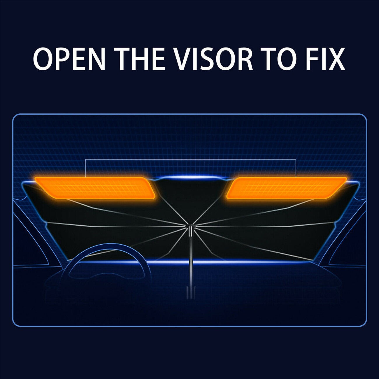 Car Umbrella Sunshade Foldable Windshield UV Protection