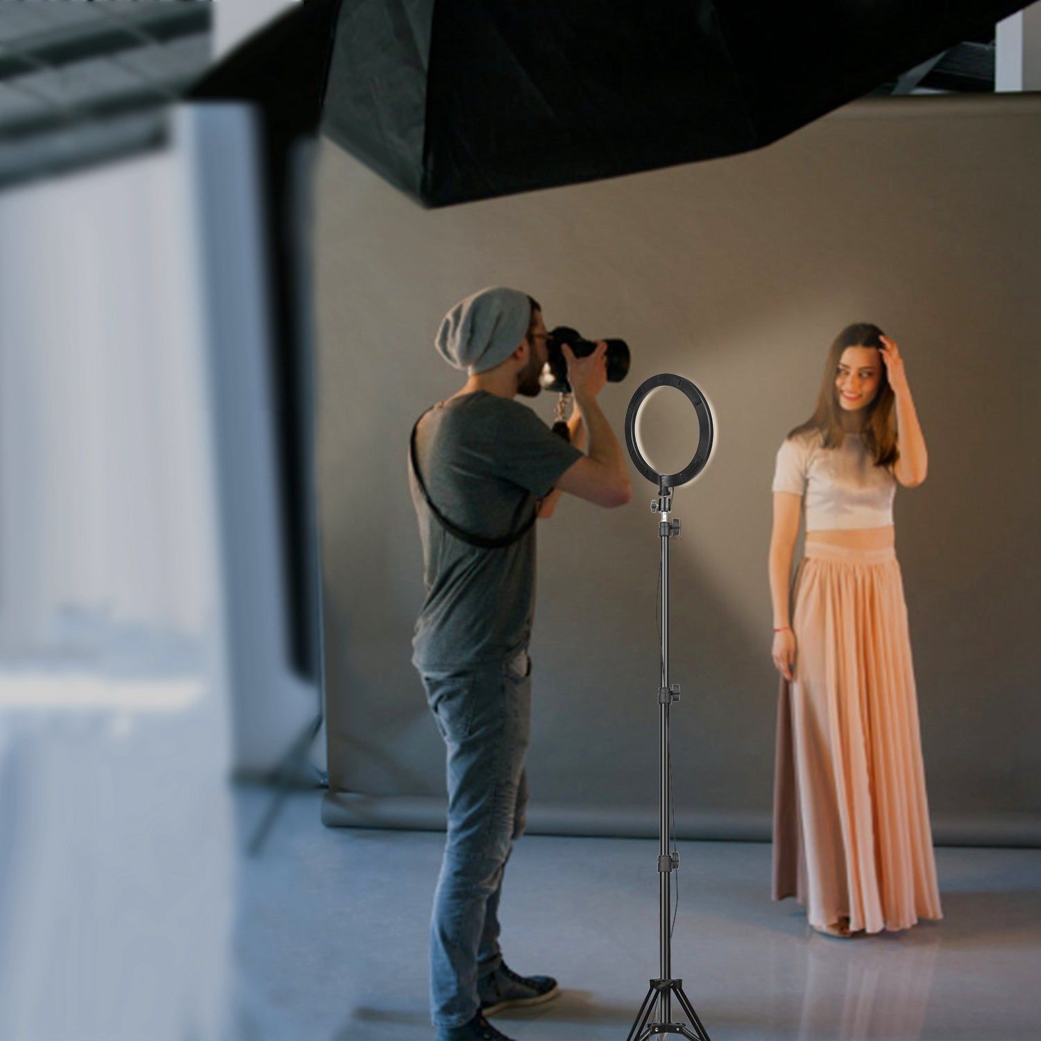 10in LED Ring Light with Tripod Stand and Phone Holder