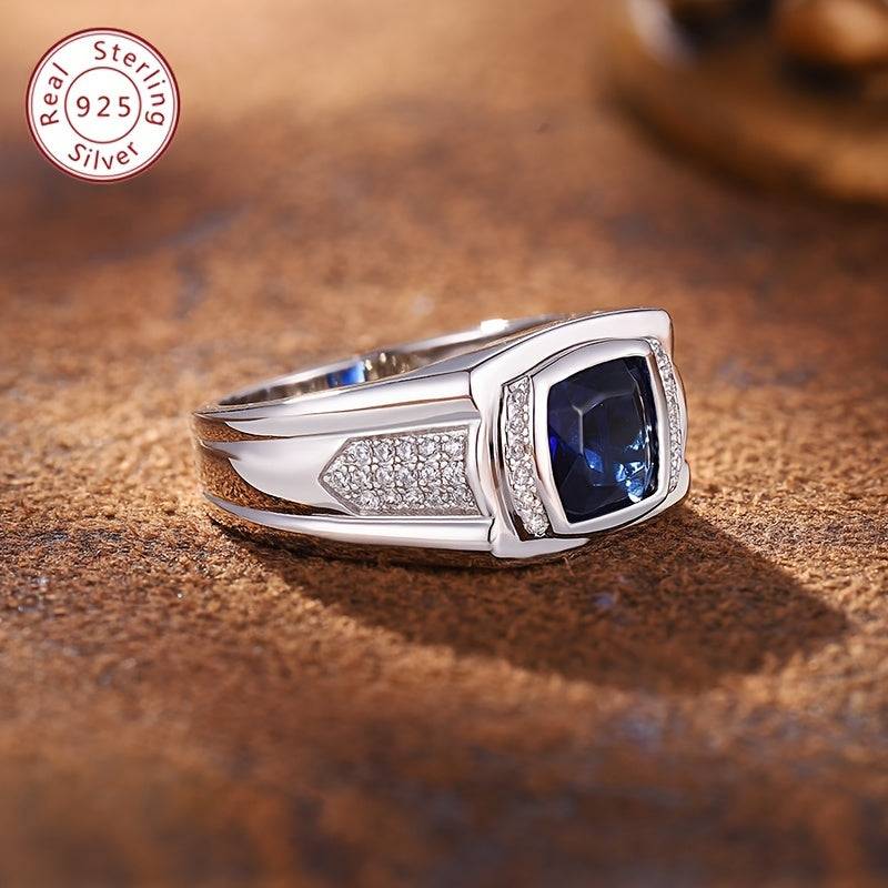 Elegant Men's Ring in S925 Sterling Silver 8g Classic Design for Formal Occasions & Gift Use