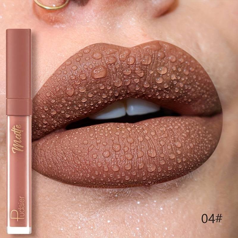 3-Pack Lip Glaze Set Long-Lasting Velvet Matte Finish Waterproof Smudge-Proof Lightweight Lip Stain for Daily Makeup