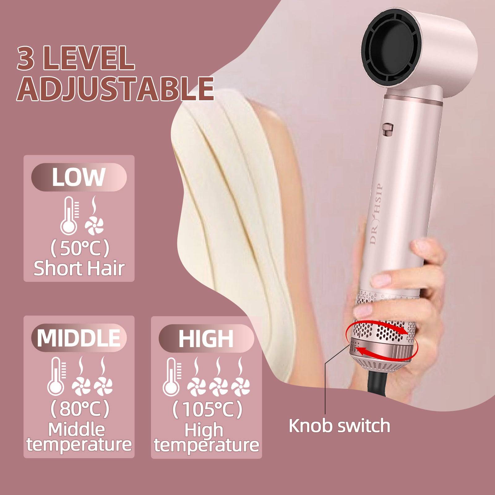 5-in-1 Hair Styler Brush for Women Blowdry, Curl & Straighten with Heat & Ionic Technology