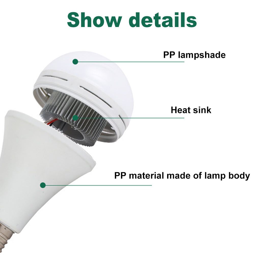 Rechargeable LED Light Bulb With Built In Battery 9W