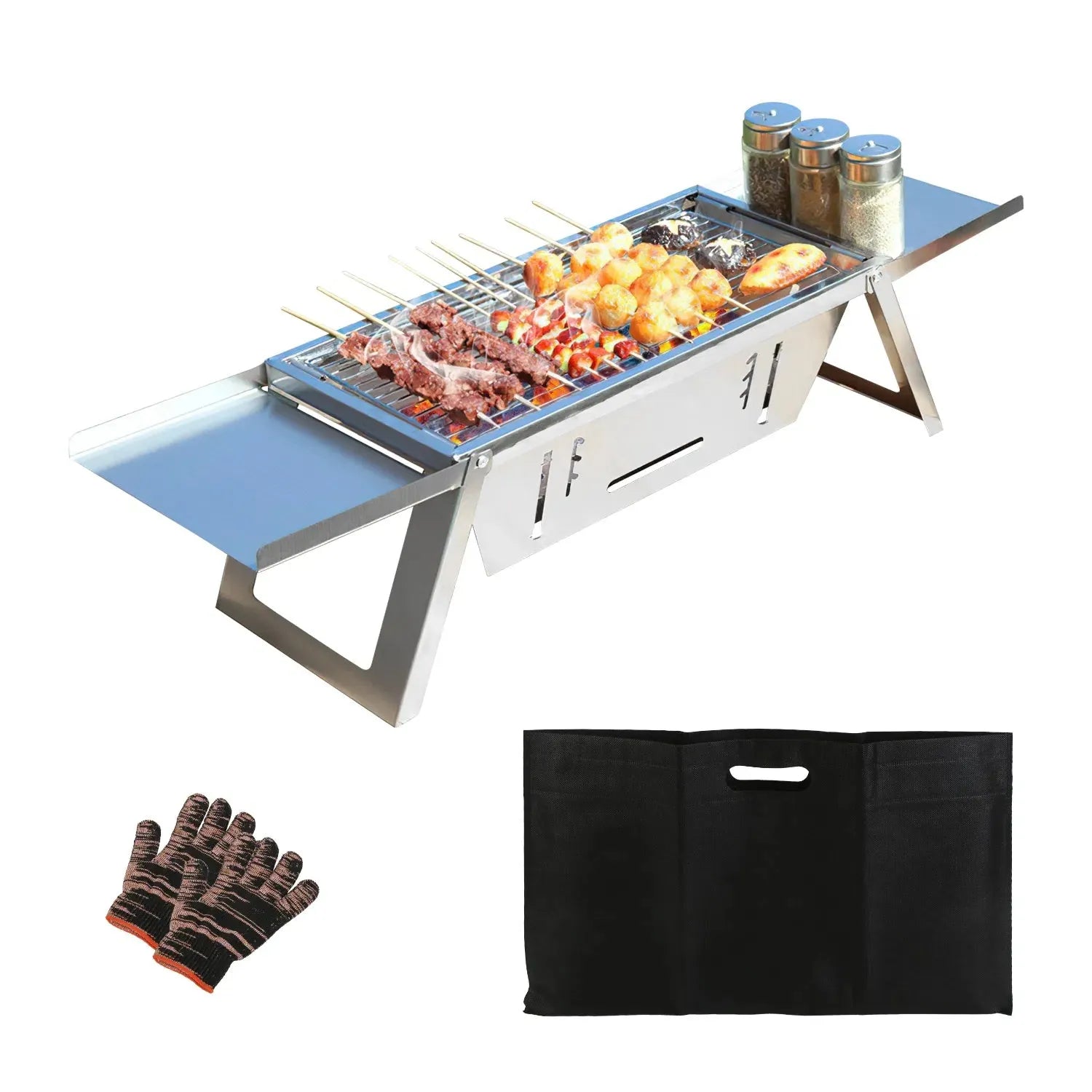 3 in 1 Portable Charcoal Grill Foldable