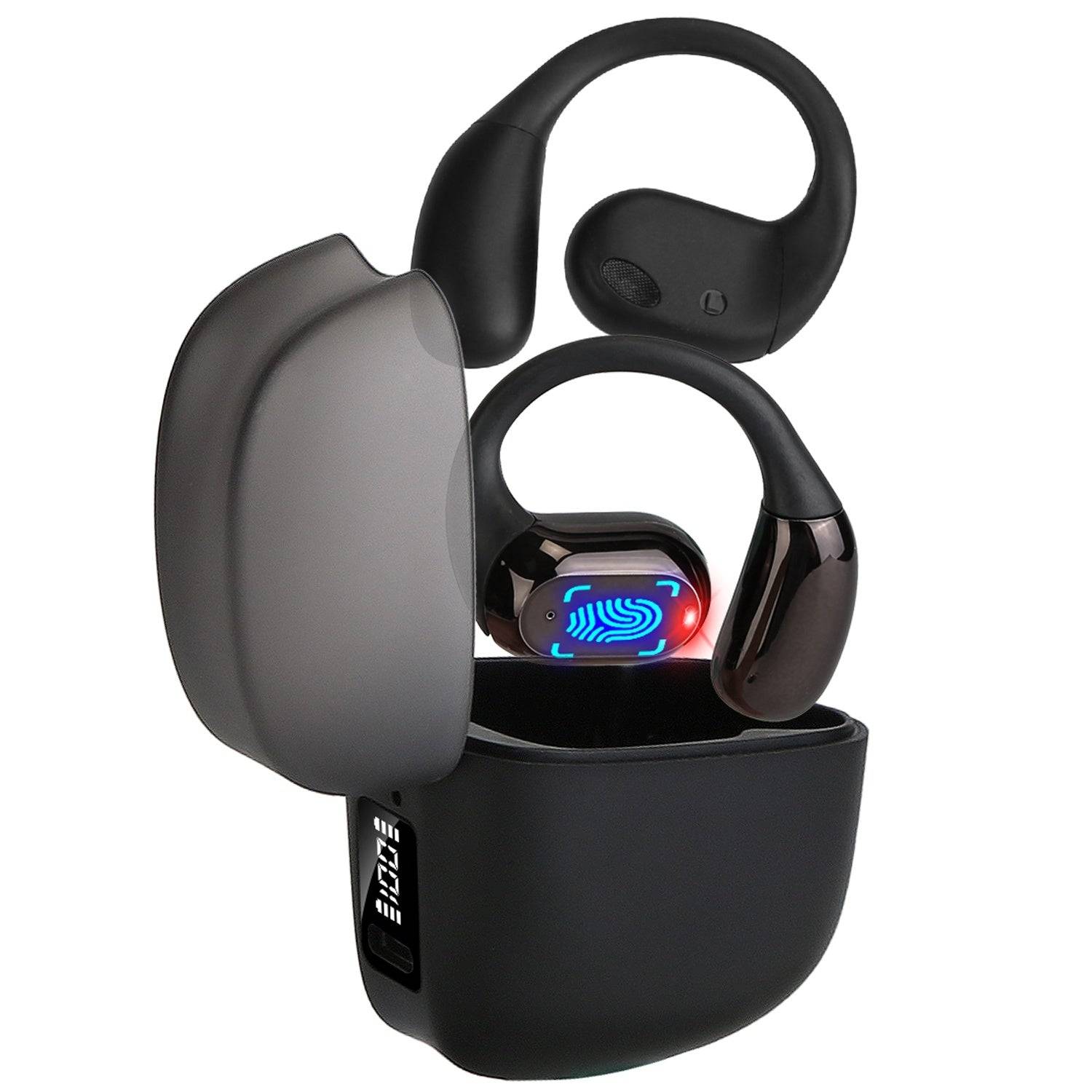 Wireless Open Ear Headphones LED Case IPX5 Low Latency