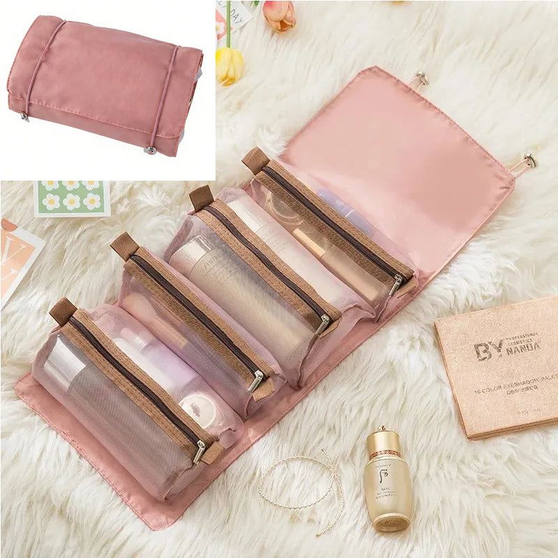 Foldable Cosmetic Bags for Travel 4 in 1 Organizer