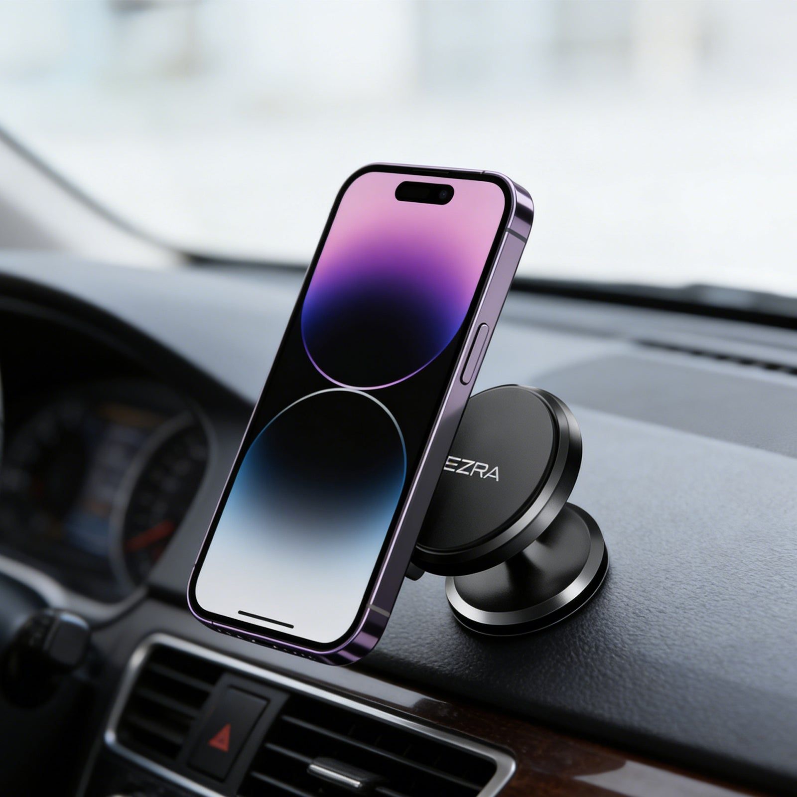 Magnetic Car Phone Holder with 360 Degree Rotation