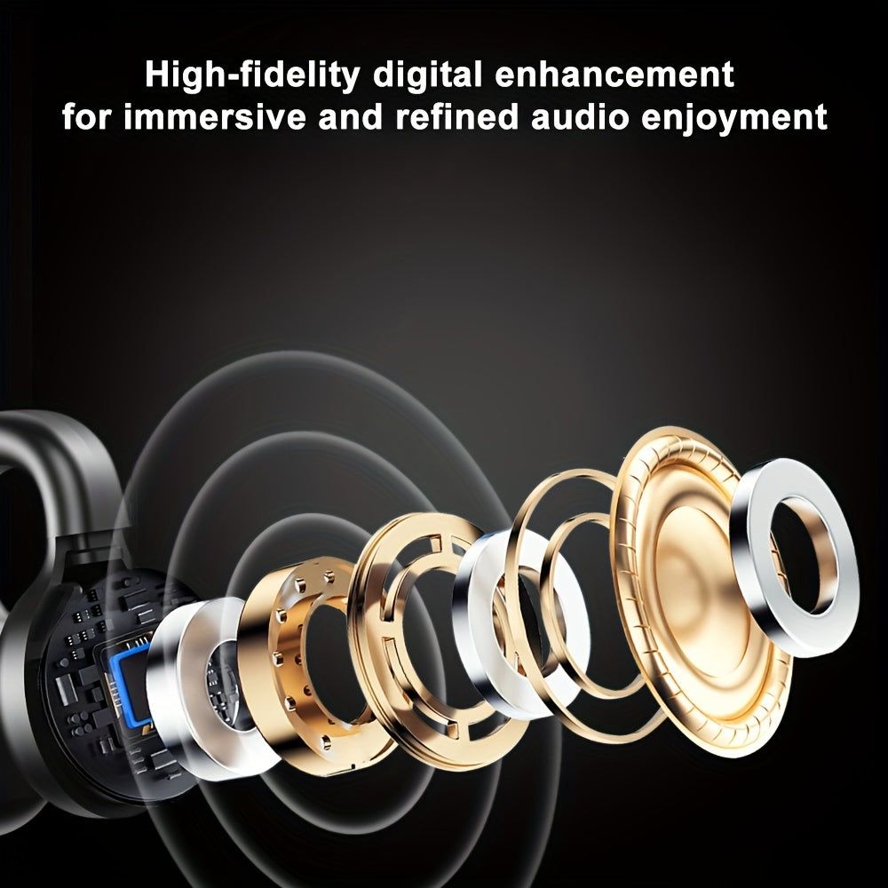 Bluetooth Clip On Earbuds Wireless Sports Headphones