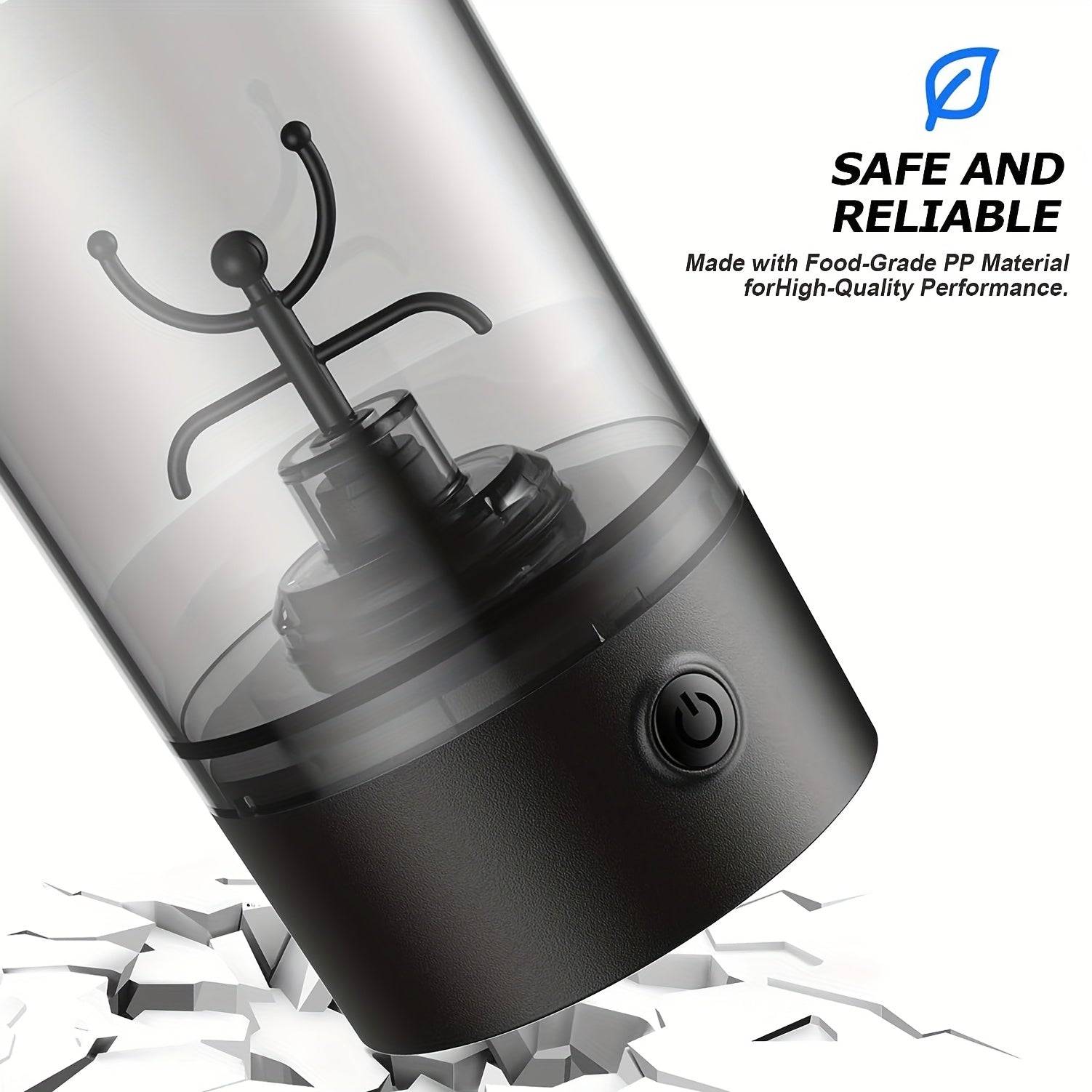 Electric Protein Shaker Bottle – USB-C Rechargeable 24oz Self-Stirring Gym Cup for Shakes, Smoothies & On-the-Go Workouts