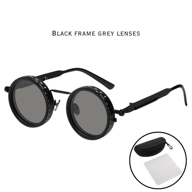 ND Dimmable Round Sunglasses Aluminum Magnesium Frame