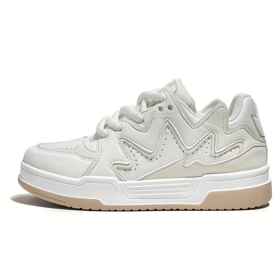 Men’s Low-Top Casual Sneakers Lace-Up Design with Thick PVC Sole & Breathable Lining for Daily Wear, Outdoor & Light Exercise