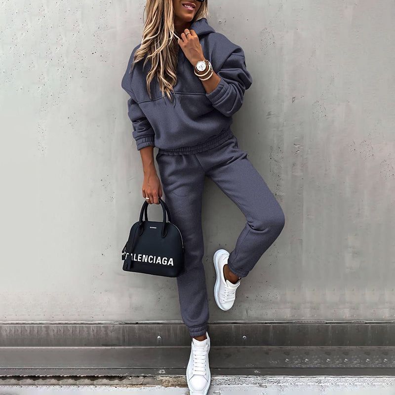 Women’s Casual Tracksuit Hoodie and Jogger Set