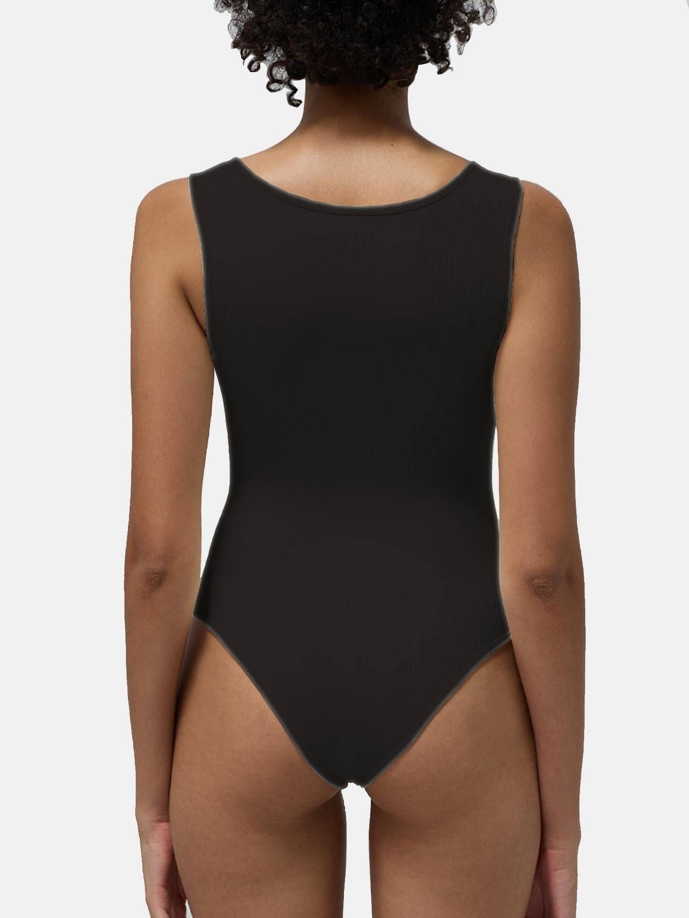 Ribbed Seamless Square Neck Yoga Jumpsuit For Women