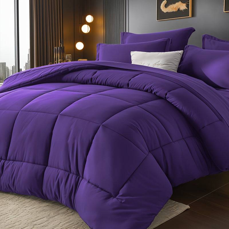 Luxury Bedding Set 5/7-Piece – Soft Microfiber Comforter, Sheets & Pillowcases for Queen/King Beds