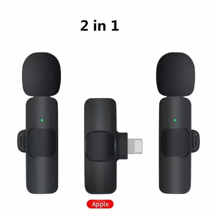 Lavalier Mini Microphone Wireless Audio Video Recording With Phone Charging Wireless Lavalier Microphone Broadcast Lapel Microphones Set Short Video Recording Chargeable Handheld Microphone Live Stre - PMMNAPOLES