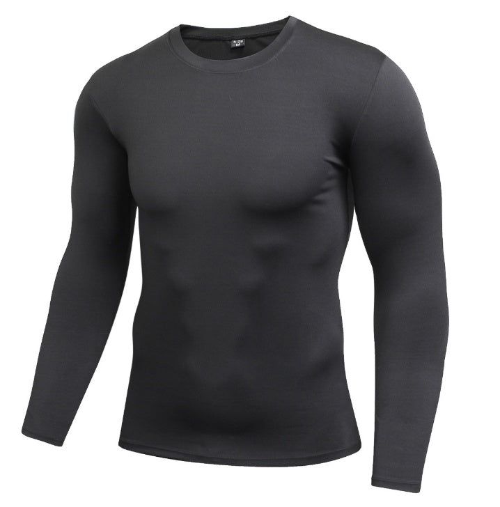 Mens Long Sleeve Compression Shirt Quick Dry Athletic Fit