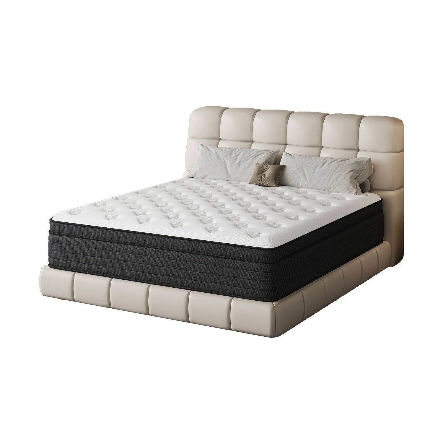 Memory Foam Hybrid Mattress, Medium Firm Pocket Spring Bed in Twin, Full, Queen and King Sizes (8/12/14 Inch)