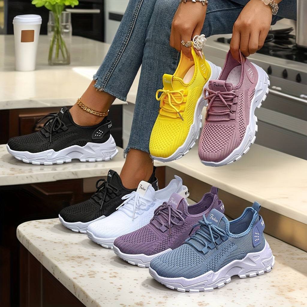 Women’s Slip-On Casual Sports Shoes Breathable, Non-Slip, Cushioned Design for Running, Travel & Daily Wear