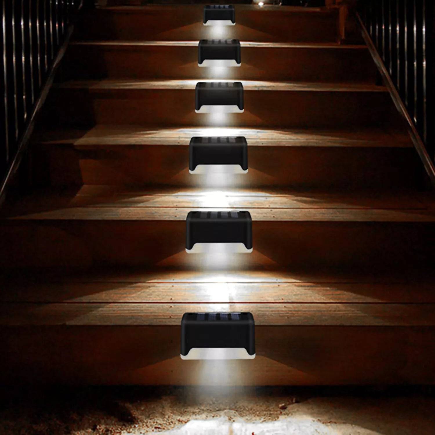 4 Pack Solar LED Deck Lights for Outdoor Path Illumination